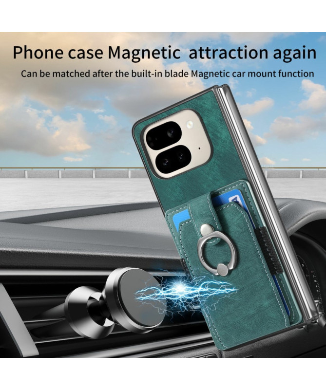 Coque Pixel 9 Pro Fold avec porte-cartes, anneau et support