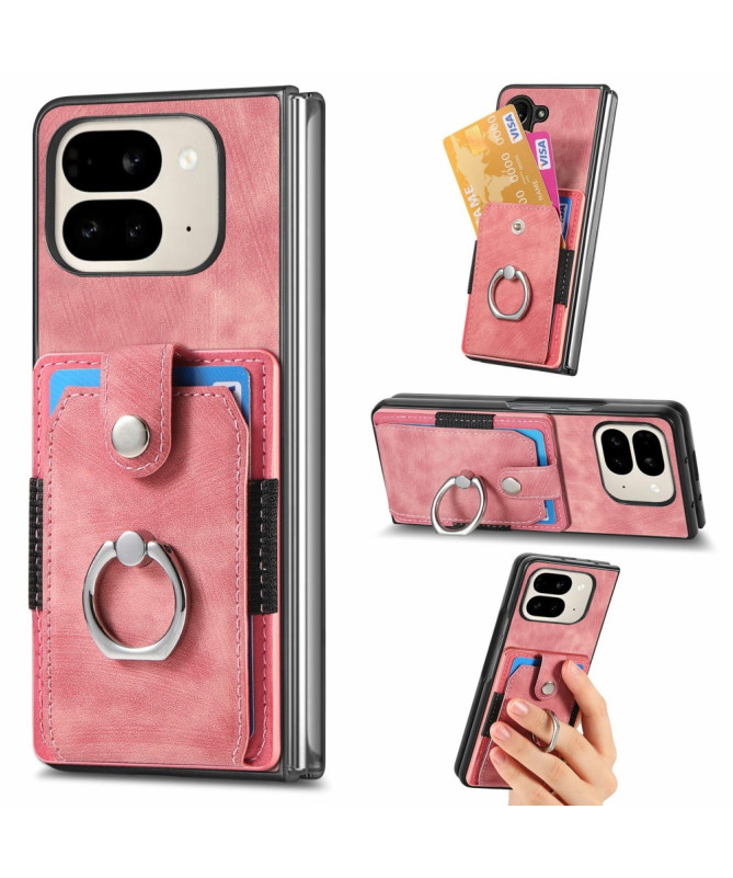 Coque Pixel 9 Pro Fold avec porte-cartes, anneau et support