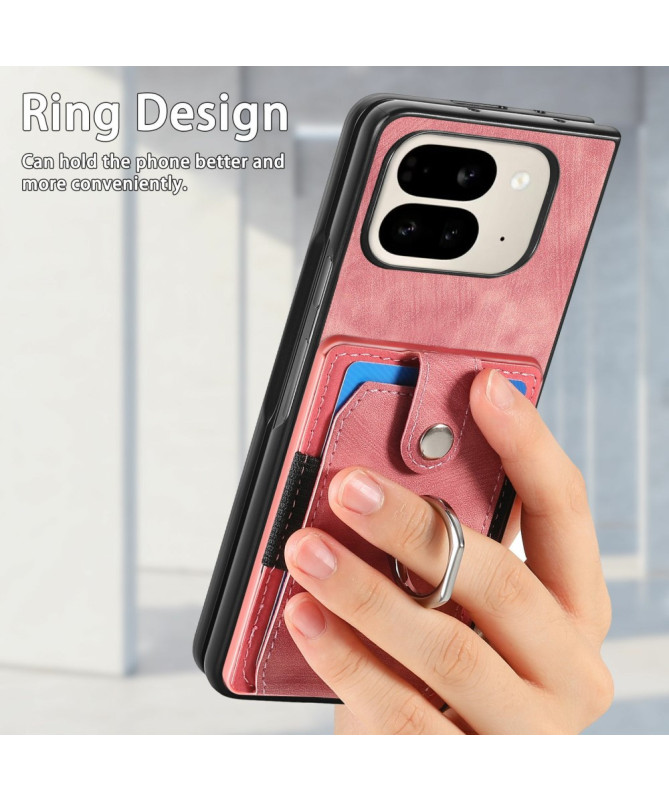 Coque Pixel 9 Pro Fold avec porte-cartes, anneau et support