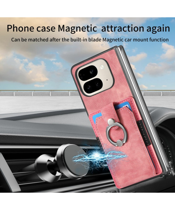 Coque Pixel 9 Pro Fold avec porte-cartes, anneau et support