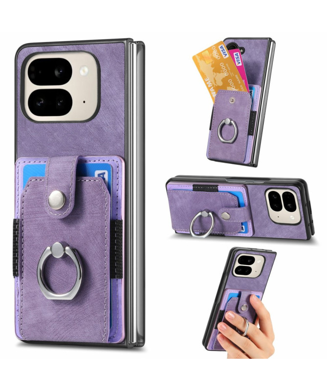 Coque Pixel 9 Pro Fold avec porte-cartes, anneau et support