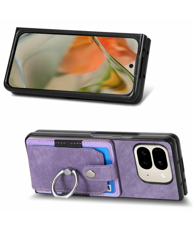 Coque Pixel 9 Pro Fold avec porte-cartes, anneau et support