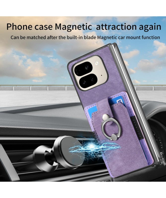 Coque Pixel 9 Pro Fold avec porte-cartes, anneau et support