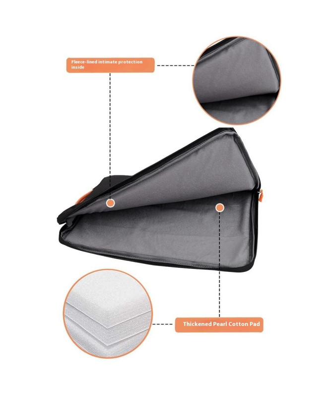 Housse verticale 15-16'' imperméable, poche zippée et intérieur doux