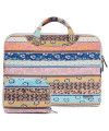 Housse PC 13.3" multicolore à rayures florales + trousse assortie