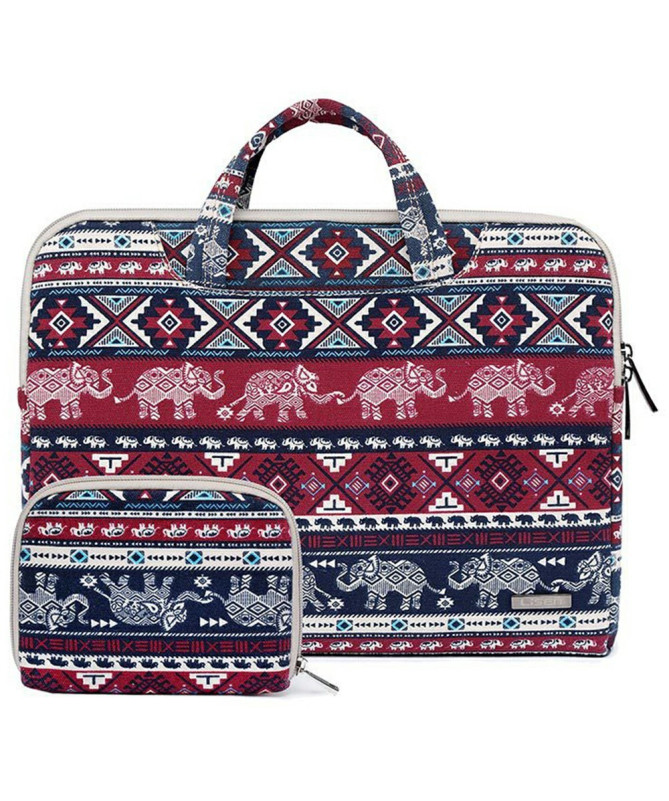Sacoche 13.3" imprimé éléphant + trousse accessoires assortie