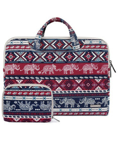 Sacoche 13.3" imprimé éléphant + trousse accessoires assortie