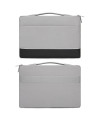 Housse laptop 11.6–12.5", ouverture à plat, poignée et poche zippée