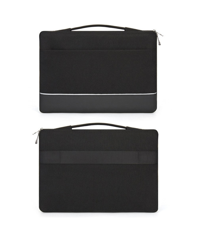 Housse laptop 11.6–12.5", ouverture à plat, poignée et poche zippée