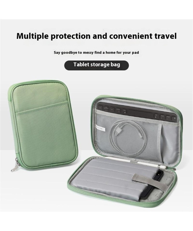 Housse tablette 7-8", compartiments multiples, tissu résistant