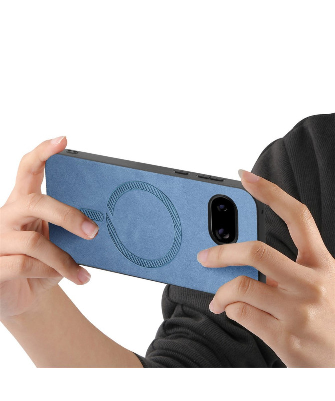 Coque Google Pixel 9a Imitation Cuir Compatible MagSafe