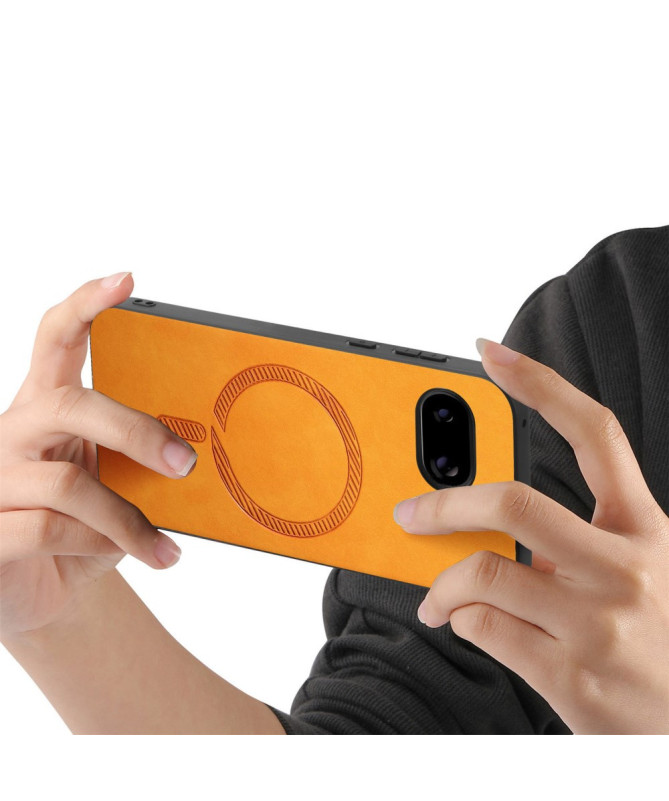 Coque Google Pixel 9a Imitation Cuir Compatible MagSafe