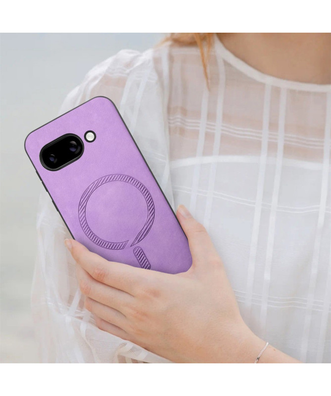 Coque Google Pixel 9a Imitation Cuir Compatible MagSafe