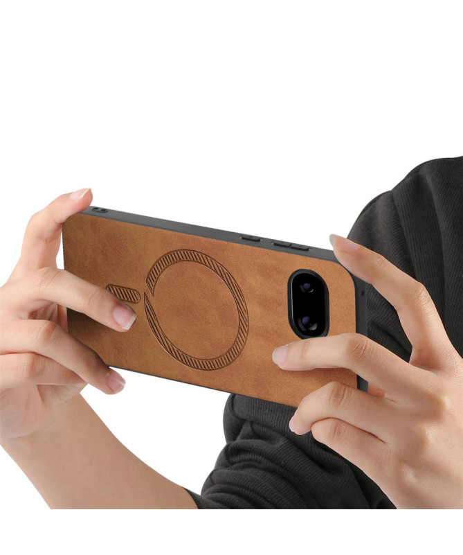 Coque Google Pixel 9a Imitation Cuir Compatible MagSafe