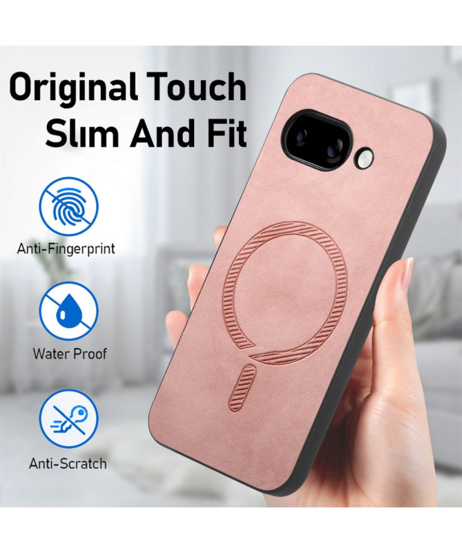 Coque Google Pixel 9a Imitation Cuir Compatible MagSafe