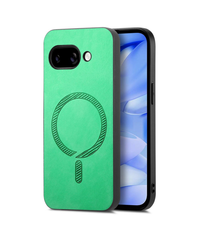 Coque Google Pixel 9a Imitation Cuir Compatible MagSafe