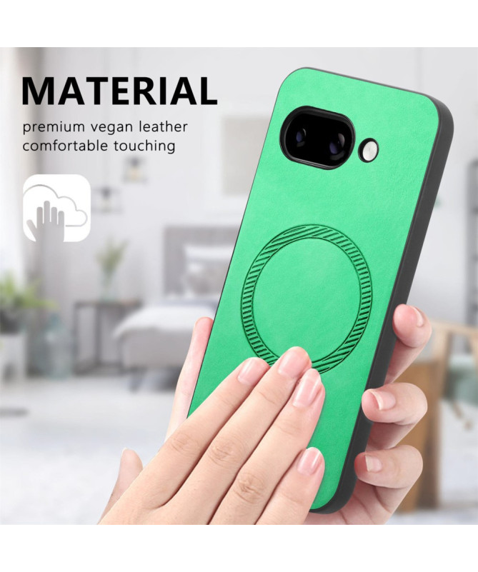 Coque Google Pixel 9a Imitation Cuir Compatible MagSafe