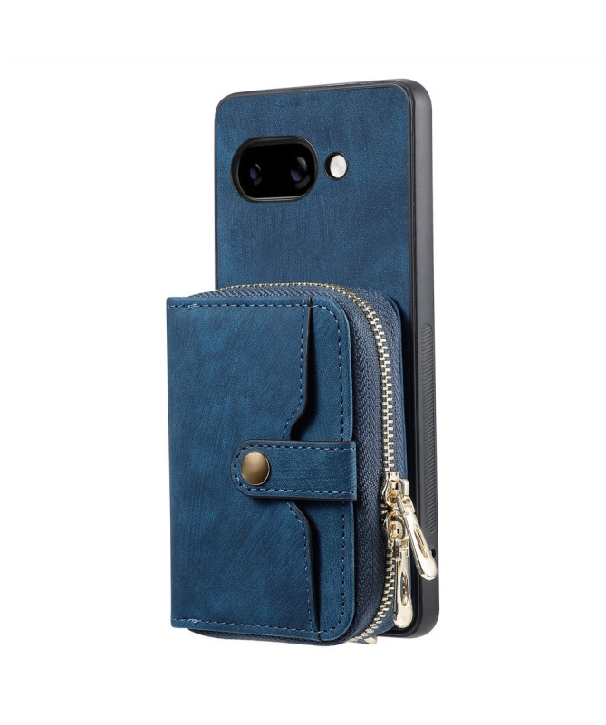 Coque Google Pixel 9a à sangle, fermeture zippée et porte-cartes
