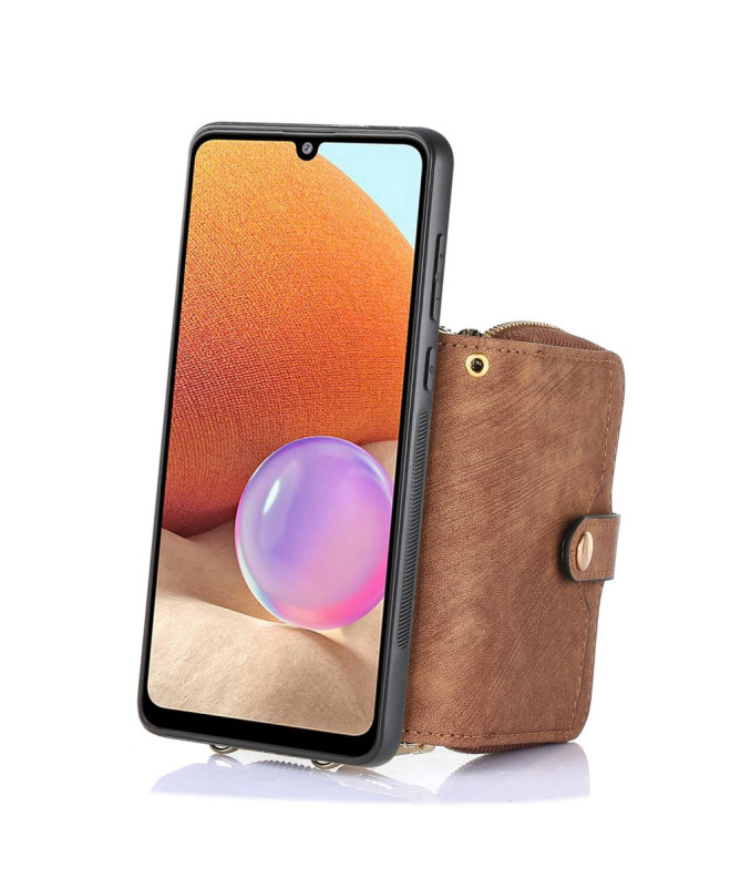 Coque Google Pixel 9a à sangle, fermeture zippée et porte-cartes