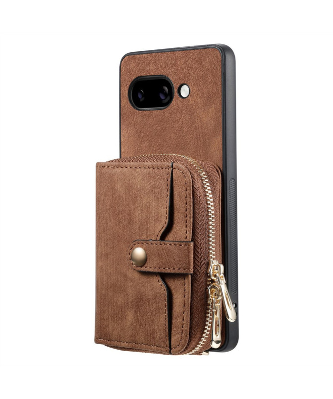 Coque Google Pixel 9a à sangle, fermeture zippée et porte-cartes