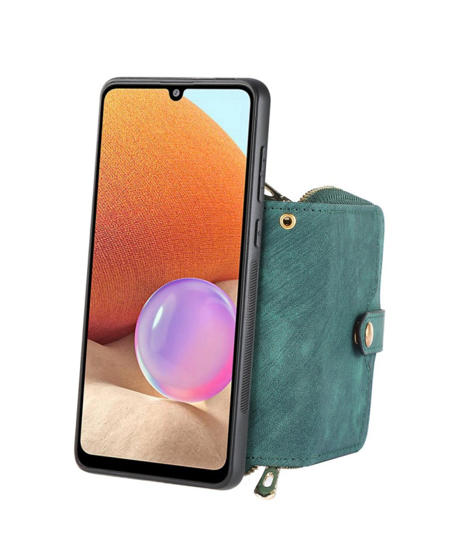 Coque Google Pixel 9a à sangle, fermeture zippée et porte-cartes