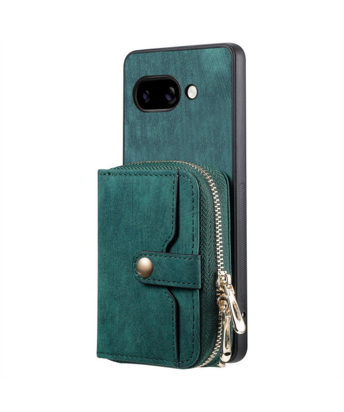 Coque Google Pixel 9a à sangle, fermeture zippée et porte-cartes