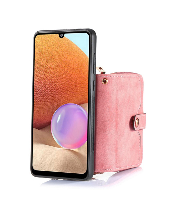 Coque Google Pixel 9a à sangle, fermeture zippée et porte-cartes