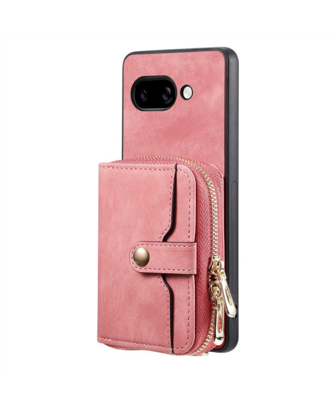 Coque Google Pixel 9a à sangle, fermeture zippée et porte-cartes