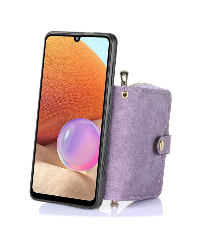 Coque Google Pixel 9a à sangle, fermeture zippée et porte-cartes