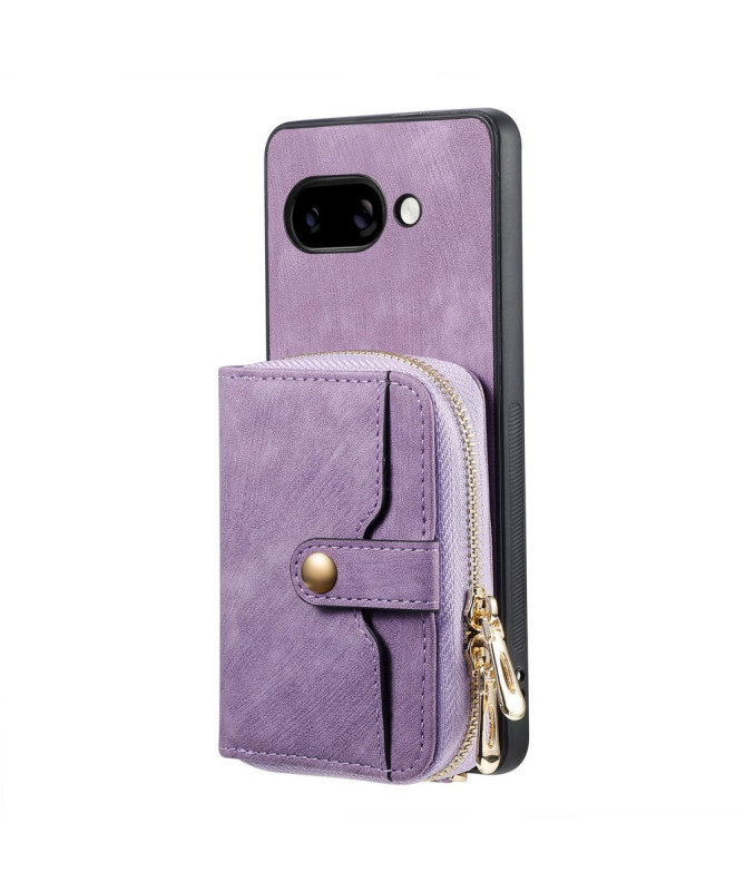 Coque Google Pixel 9a à sangle, fermeture zippée et porte-cartes