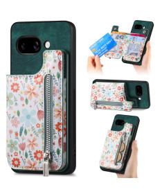Coque Google Pixel 9a zippée fleurs RFID et support intégré