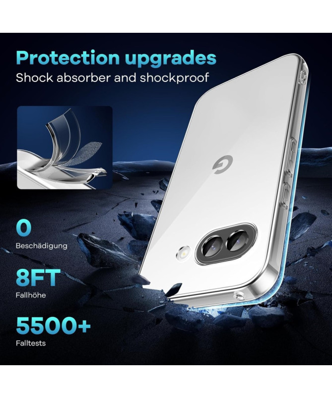 Coque Google Pixel 9a Transparente avec 2 Vitres en Verre Trempé | GLA