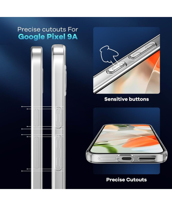 Coque Google Pixel 9a Transparente avec 2 Vitres en Verre Trempé | GLA