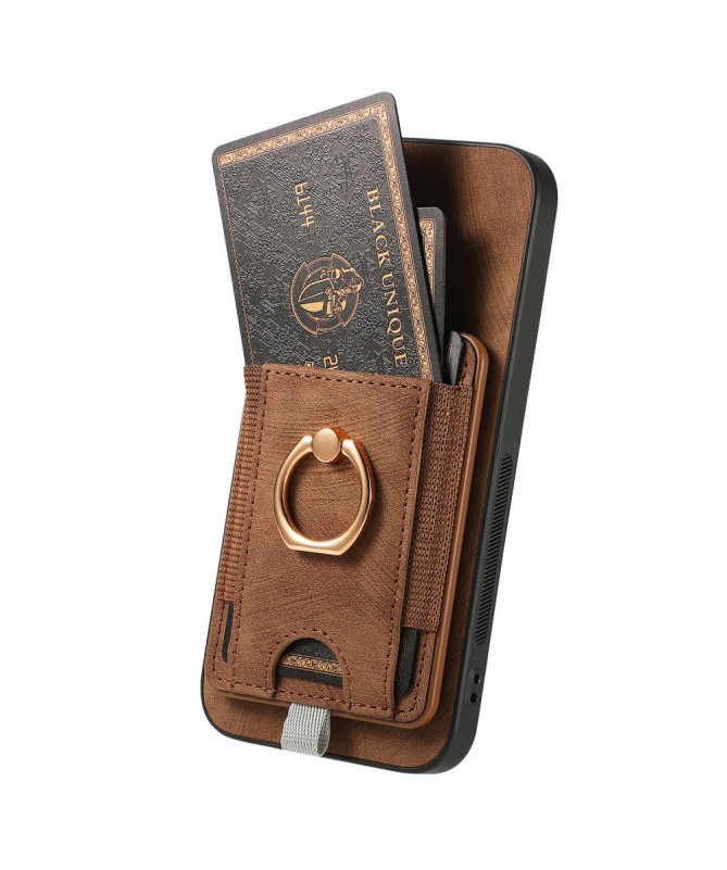 Coque Google Pixel 9a magnétique, support anneau et porte-cartes amovi