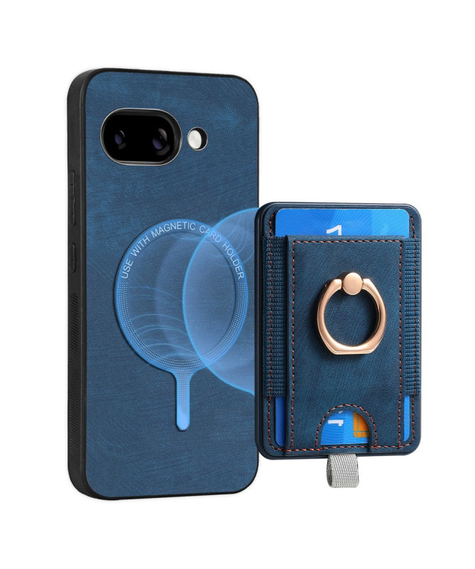 Coque Google Pixel 9a magnétique, support anneau et porte-cartes amovi