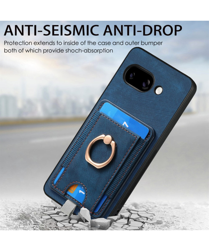 Coque Google Pixel 9a magnétique, support anneau et porte-cartes amovi