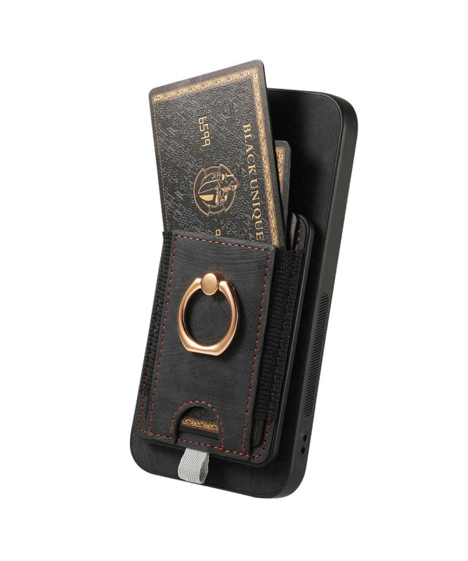 Coque Google Pixel 9a magnétique, support anneau et porte-cartes amovi