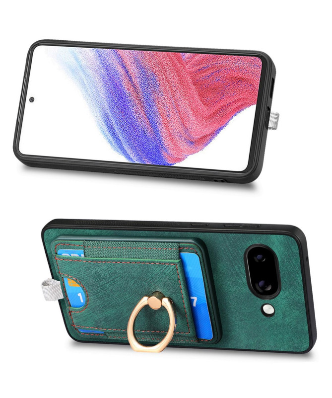 Coque Google Pixel 9a magnétique, support anneau et porte-cartes amovi