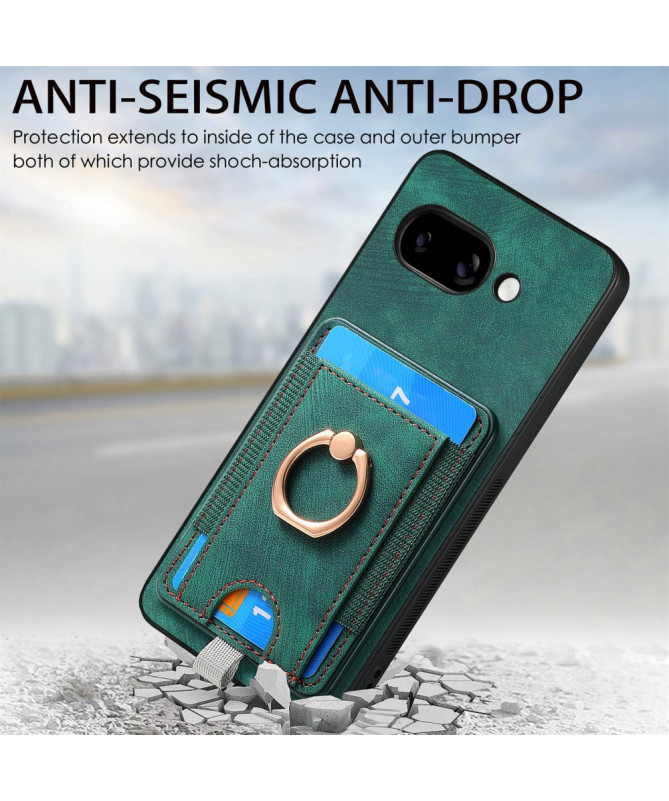 Coque Google Pixel 9a magnétique, support anneau et porte-cartes amovi