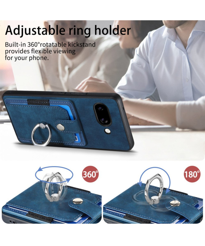 Coque Google Pixel 9a avec porte-cartes, anneau et support