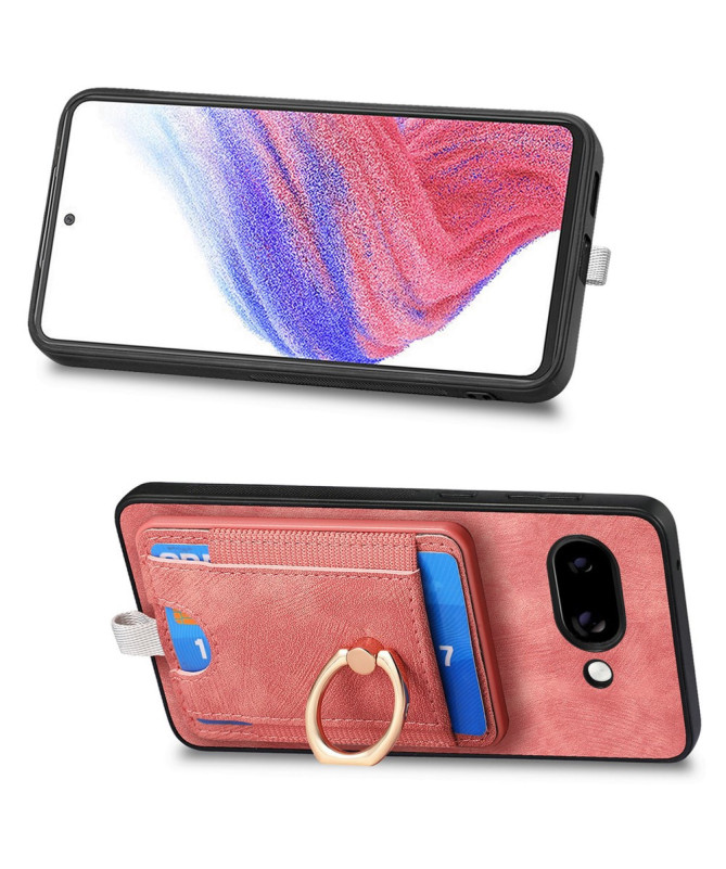 Coque Google Pixel 9a magnétique, support anneau et porte-cartes amovi