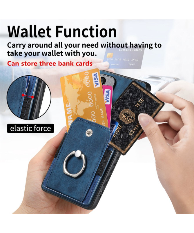 Coque Google Pixel 9a avec porte-cartes, anneau et support