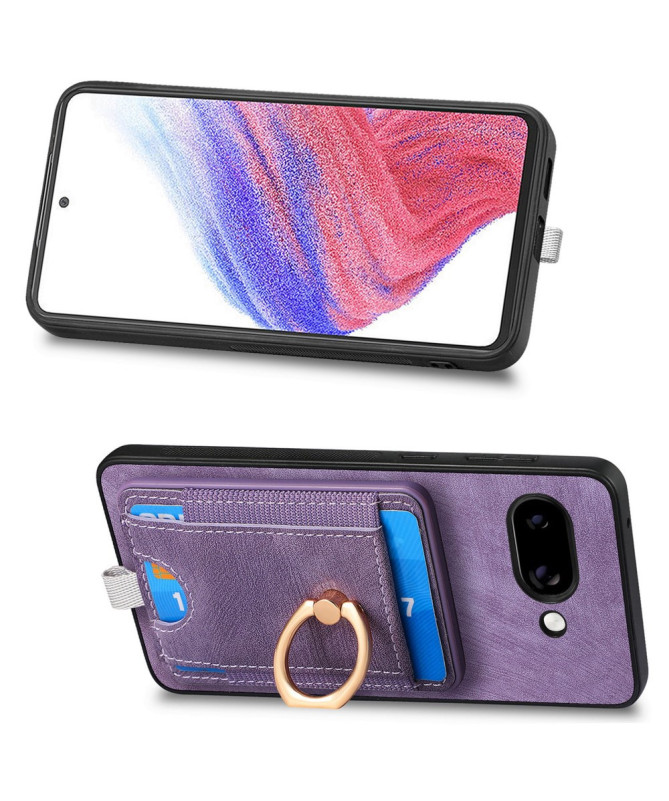 Coque Google Pixel 9a magnétique, support anneau et porte-cartes amovi
