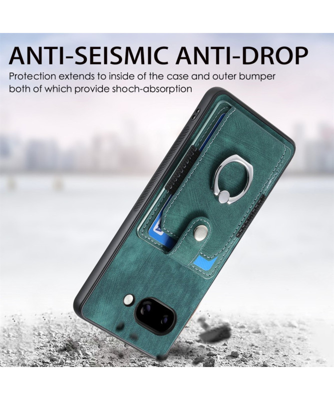 Coque Google Pixel 9a avec porte-cartes, anneau et support