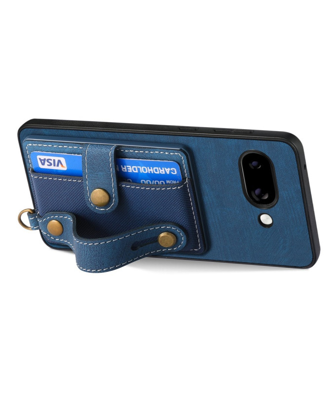 Coque Google Pixel 9a rétro, porte-cartes et sangle support