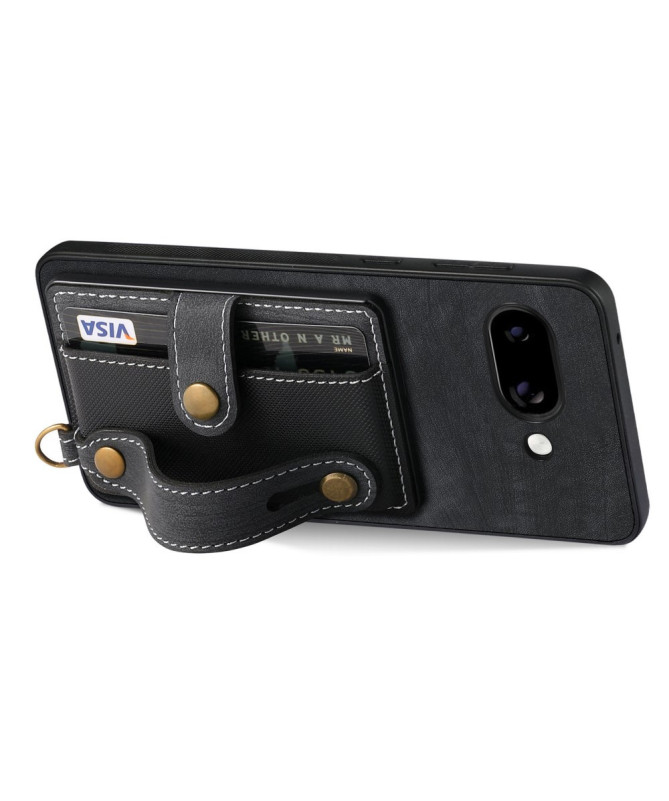 Coque Google Pixel 9a rétro, porte-cartes et sangle support