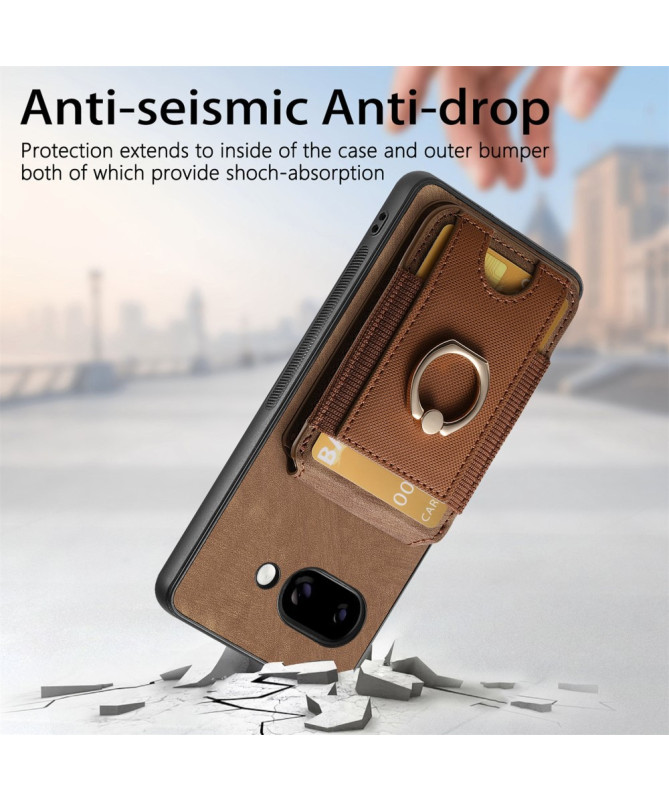 Coque Google Pixel 9a avec Porte-cartes et Anneau Multifonction | FLIP