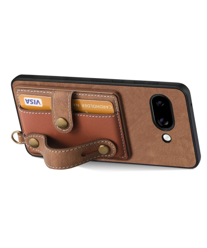 Coque Google Pixel 9a rétro, porte-cartes et sangle support