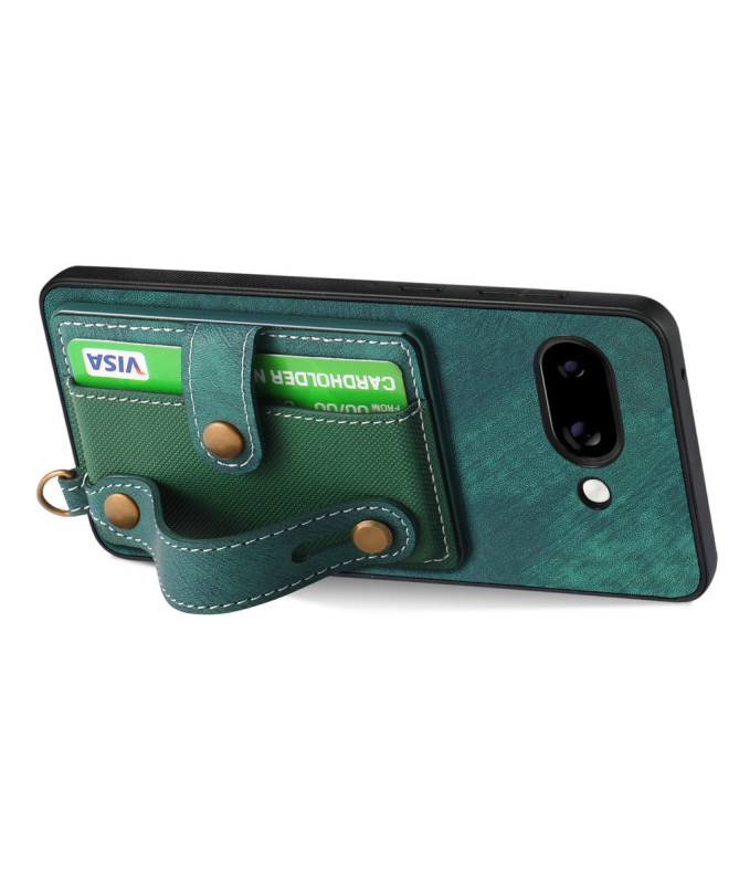 Coque Google Pixel 9a rétro, porte-cartes et sangle support