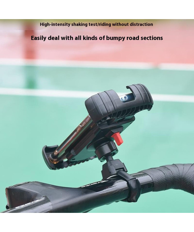 Support téléphone vélo/moto Z012, fixation guidon et rotation 360°